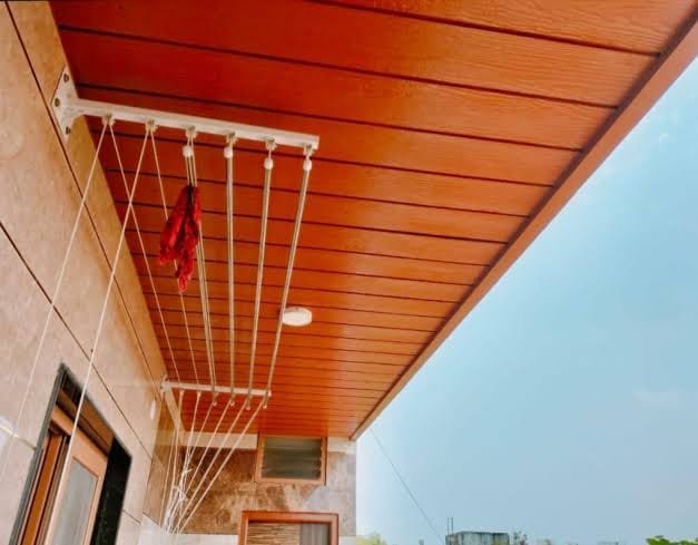 Ceiling-mounted clothes drying rack installation in Hyderabad