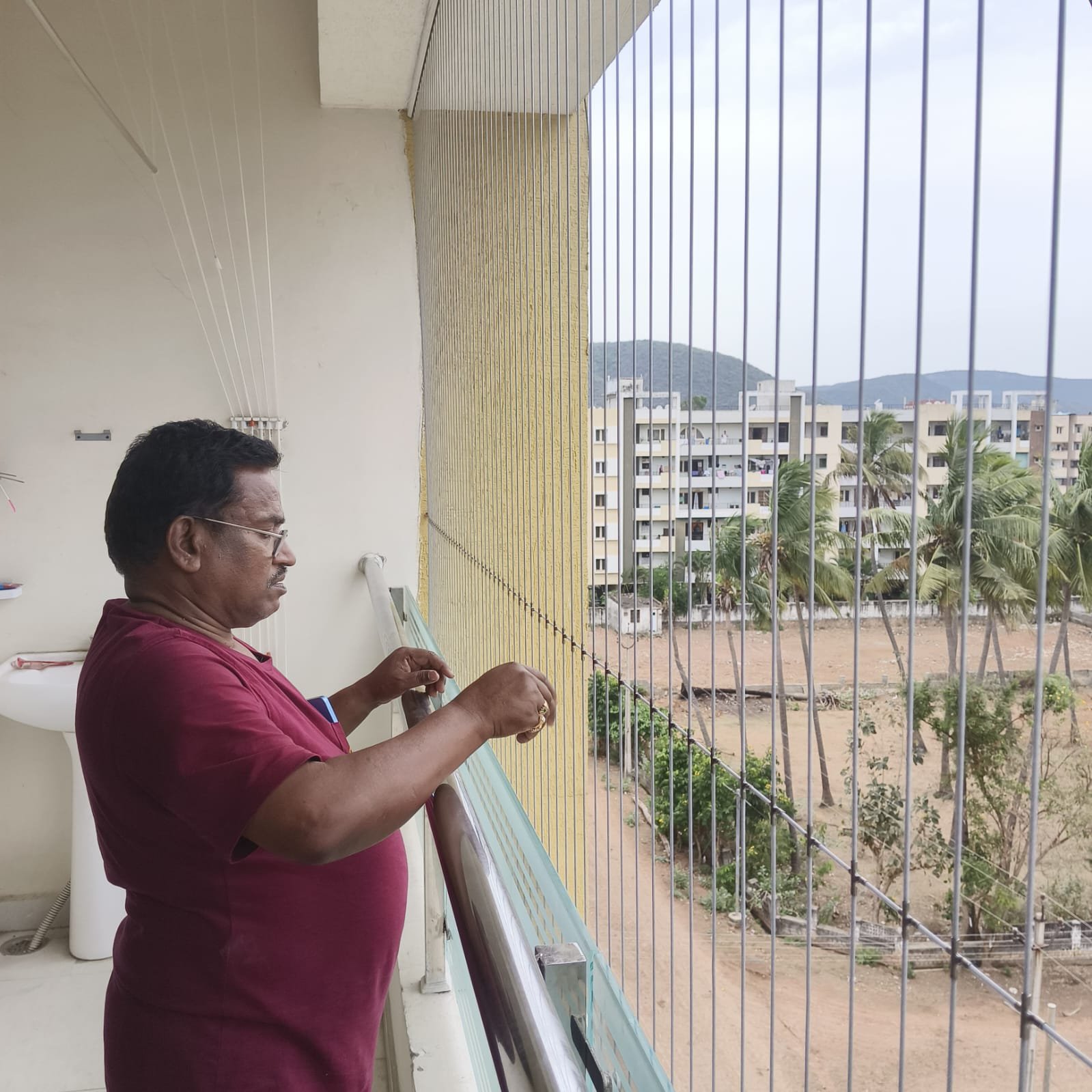 Window Invisible Grills Installation